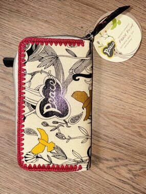 Sakroots Artist Circle Zippered Clutch Size Wallet with Peace Print